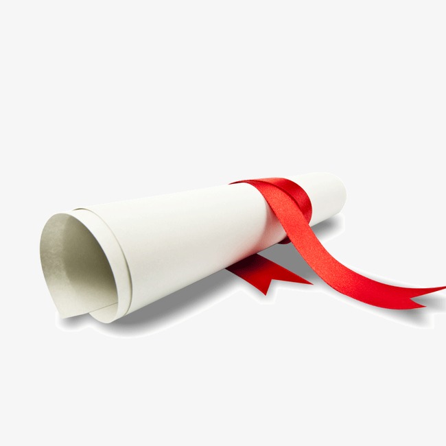 certificate clipart rolled