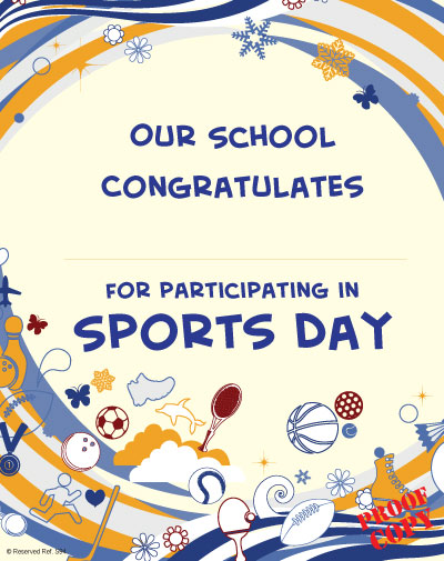 S certificates. Certificate clipart sports day