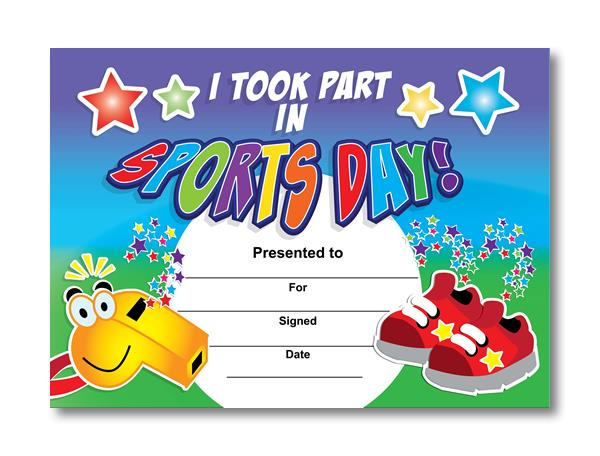 Certificate clipart sports day. Templates free incep imagine