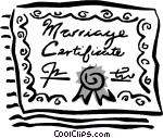 certificate clipart wedding