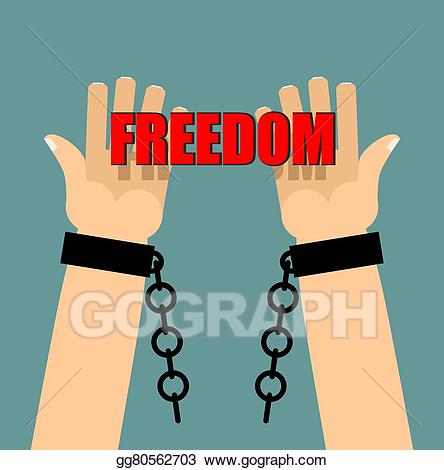 Clip art vector freedom. Chain clipart handcuff