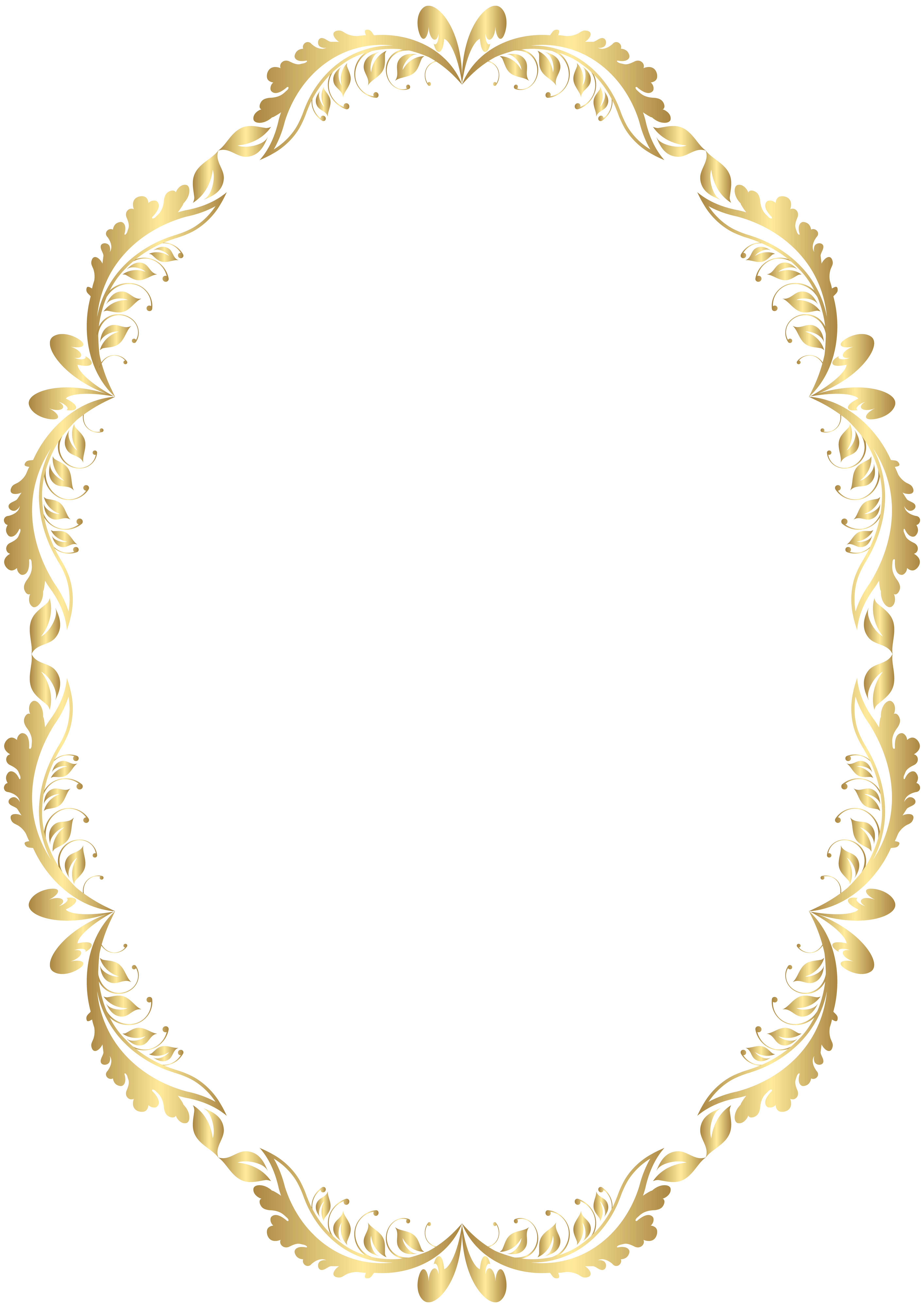 Golden oval border transparent. Garland clipart jewelry