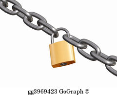 Chain clipart padlock. Stock illustration lock closed