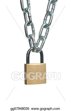 Stock illustration closed and. Chain clipart padlock