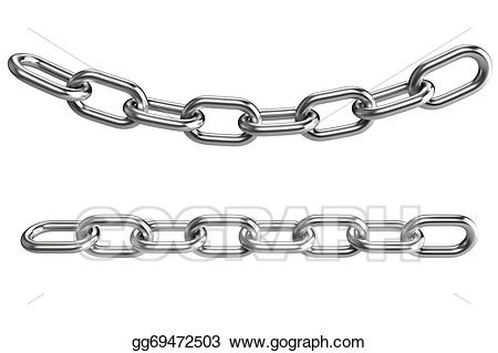 Stock illustrations d on. Chain clipart steel chain