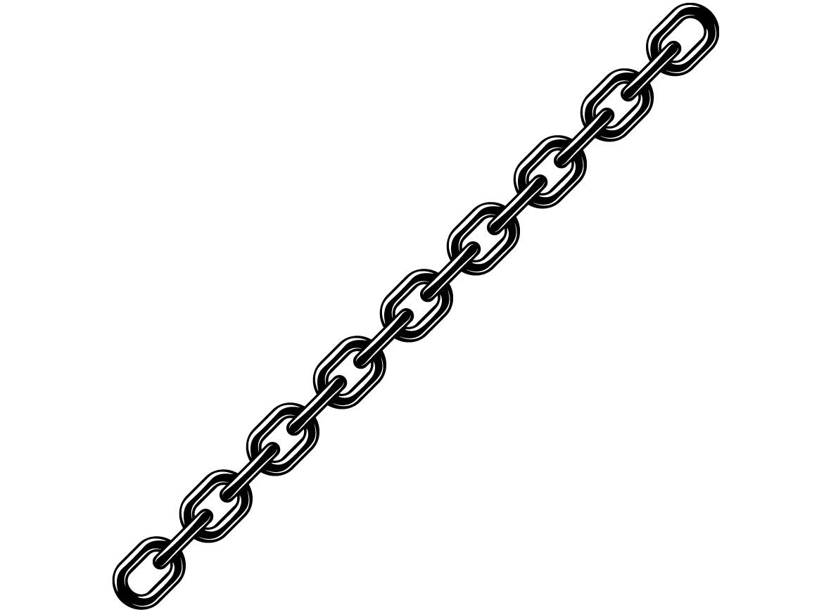 Chain clipart steel chain. Link heavy metal iron