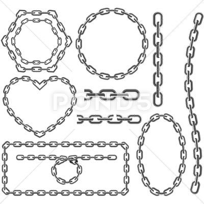 Chain clipart vector. Frames stock illustration ad