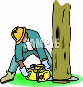 chainsaw clipart logging