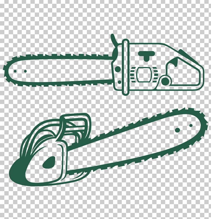 chainsaw clipart silhouette