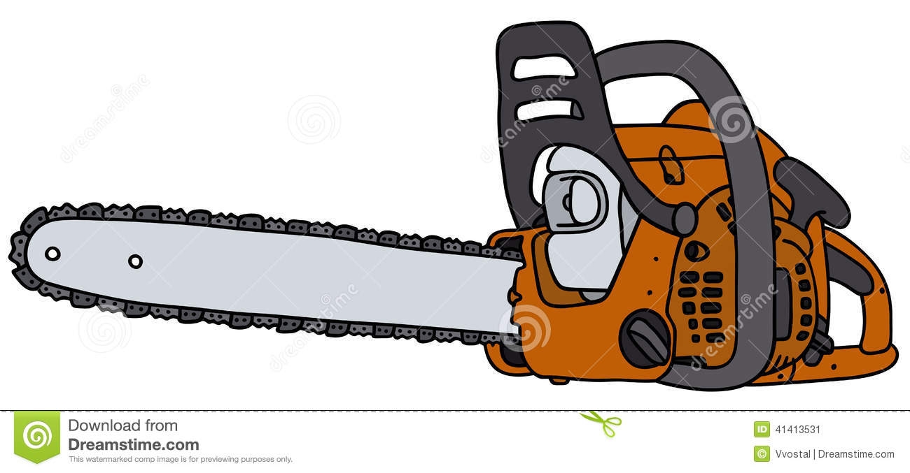 chainsaw clipart simple