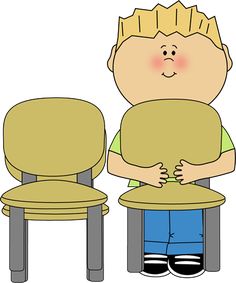 Girl classroom stacker clip. Chair clipart chair student