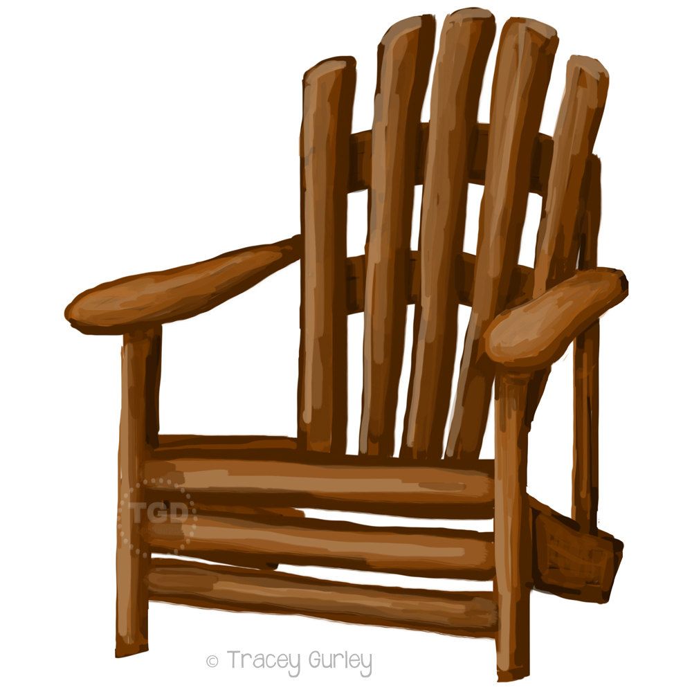 Clipart chair adirondack chair. Clip art painting hand