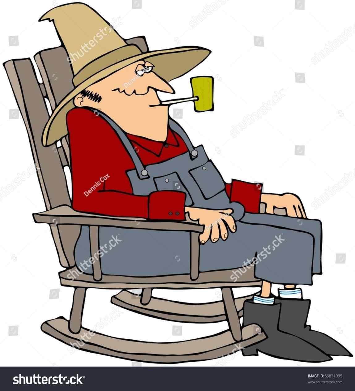 Дедушка в кресле качалке