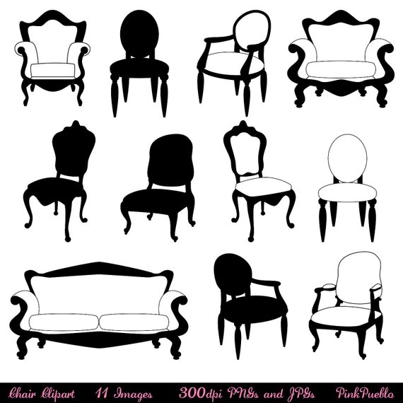 furniture clipart silhouettes