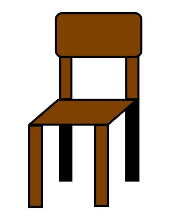 Drawing a cartoon school. Chair clipart small chair