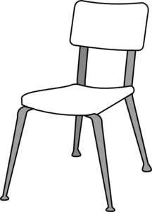 White classroom clip art. Clipart chair chair student
