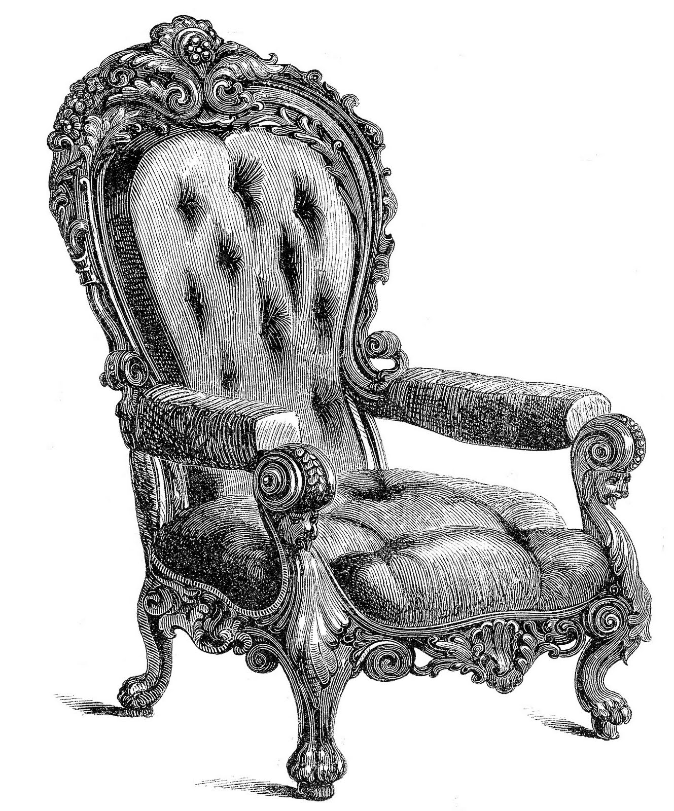 chair clipart vintage chair