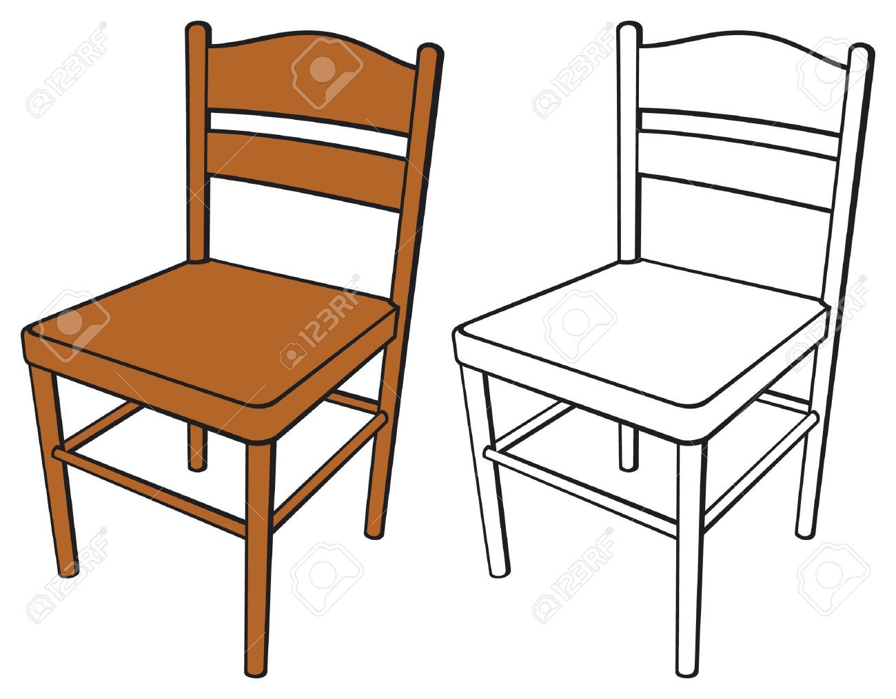 chair clipart wooden chair
