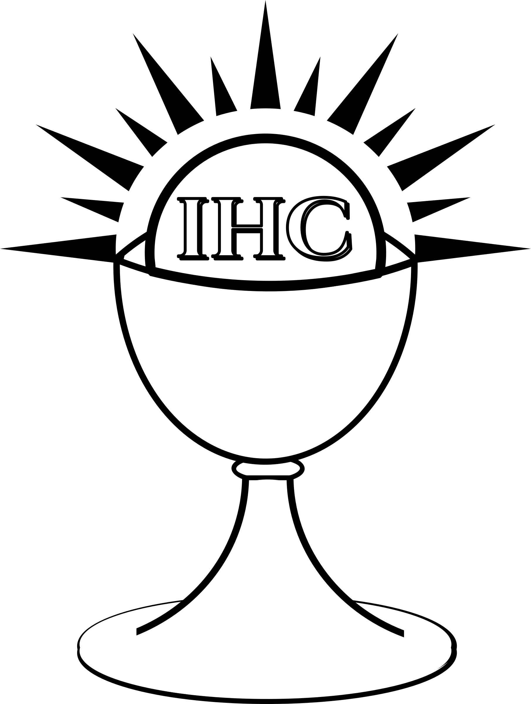 Chalice and big image. Communion clipart communion host