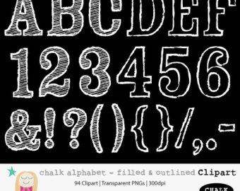 chalk clipart number