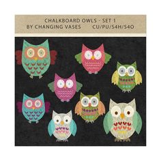 Commercial use download banners. Chalk clipart owl