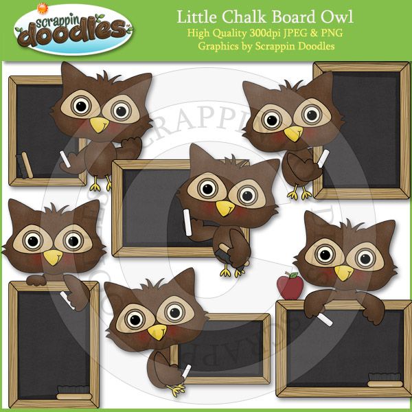 Chalk clipart owl. Little board clip art