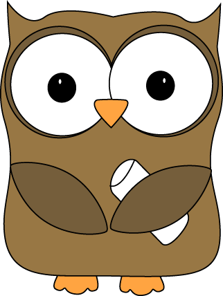 With clip art image. Chalk clipart owl