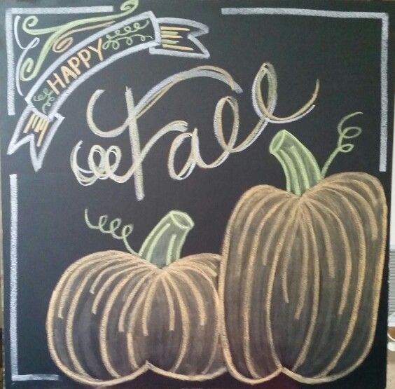 chalk clipart pumpkin