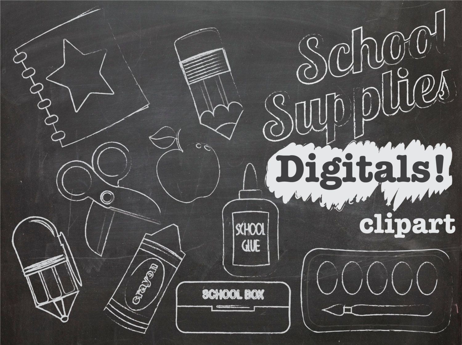chalkboard clipart school