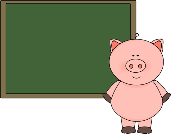 Chalkboard clip art images. Pig clipart teacher