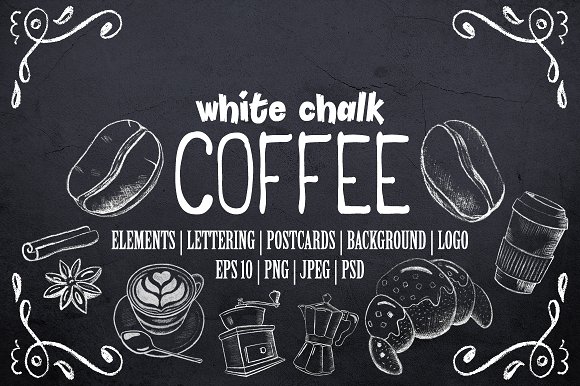 chalkboard clipart cafe