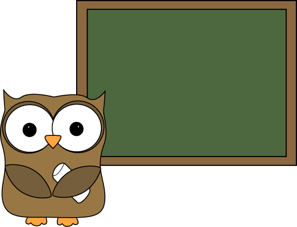clipart owl chalkboard