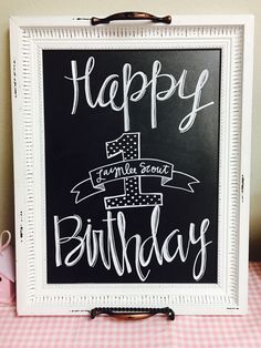 Preferred goodness hand lettered. Chalkboard clipart happy birthday