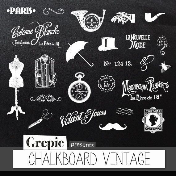 chalkboard clipart vintage
