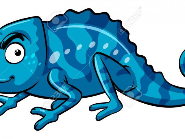 chameleon clipart blue chameleon
