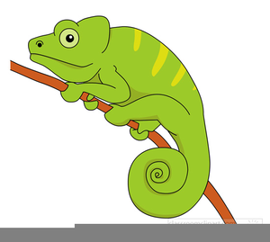 chameleon clipart cartoon