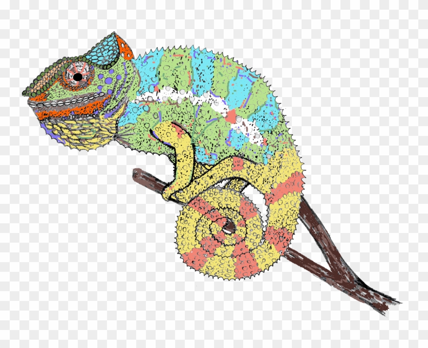 Chameleon clipart drawing. Pinclipart 