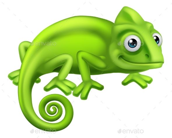 Chameleon cartoon character animals. Rainforest clipart rainforest lizard
