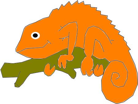 Chameleon clipart orange. Download small clip art