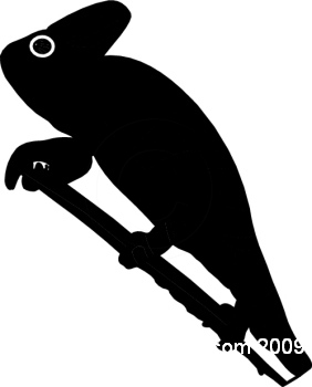 chameleon clipart silhouette