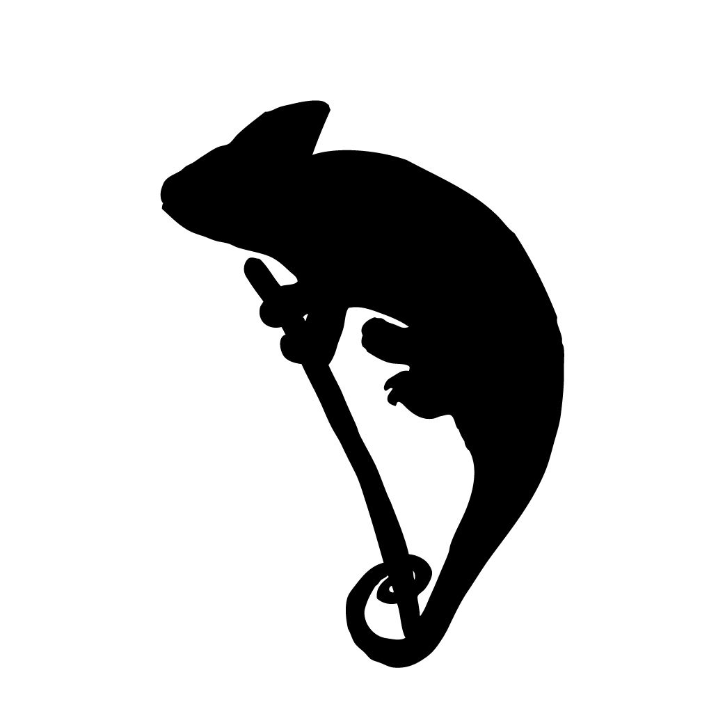 chameleon clipart silhouette