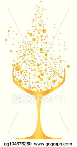 Eps illustration golden bubble. Champaign clipart bubbly