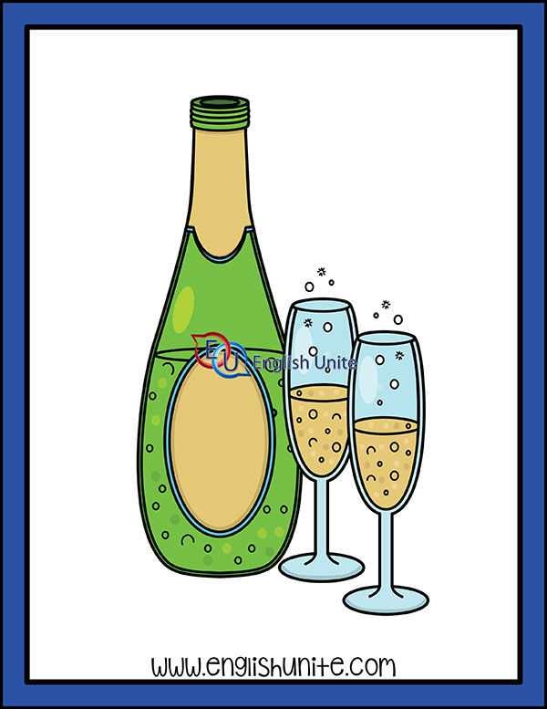 champagne clipart champagne word