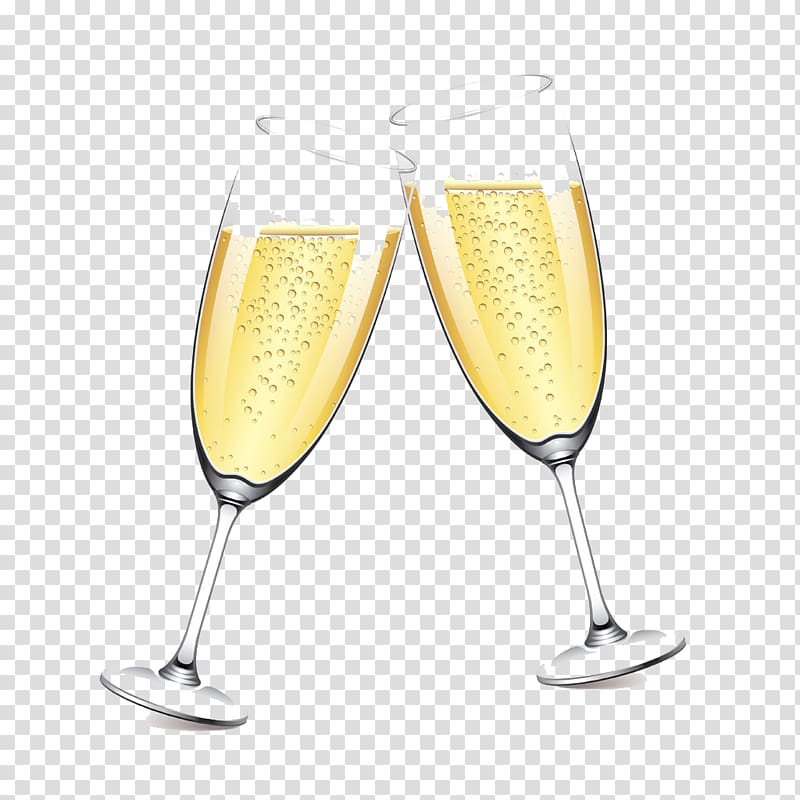 Two glasses of transparent. Champagne clipart champaign glass