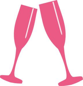 Champaign clipart champange. Champagne glass lite pink