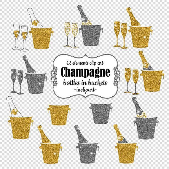 champagne clipart glitter