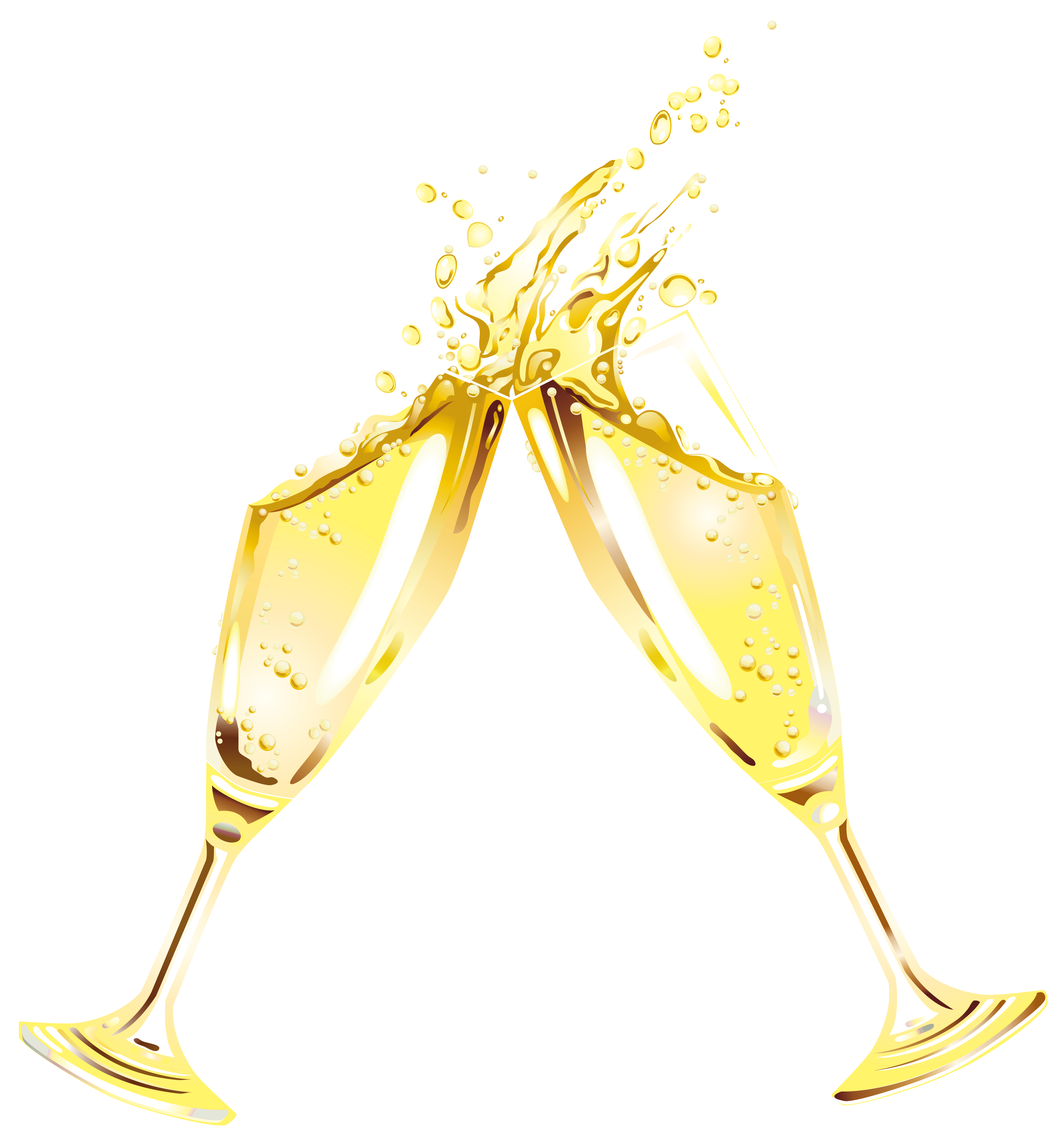 New year flutes gallery. Clipart glasses champagne