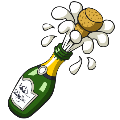 champagne clipart pop vector