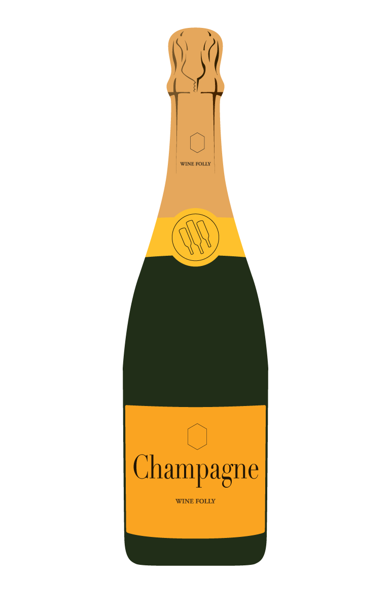 cocktail clipart vintage champagne bottle