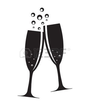Champagne toast two glasses. Champaign clipart toasting glass